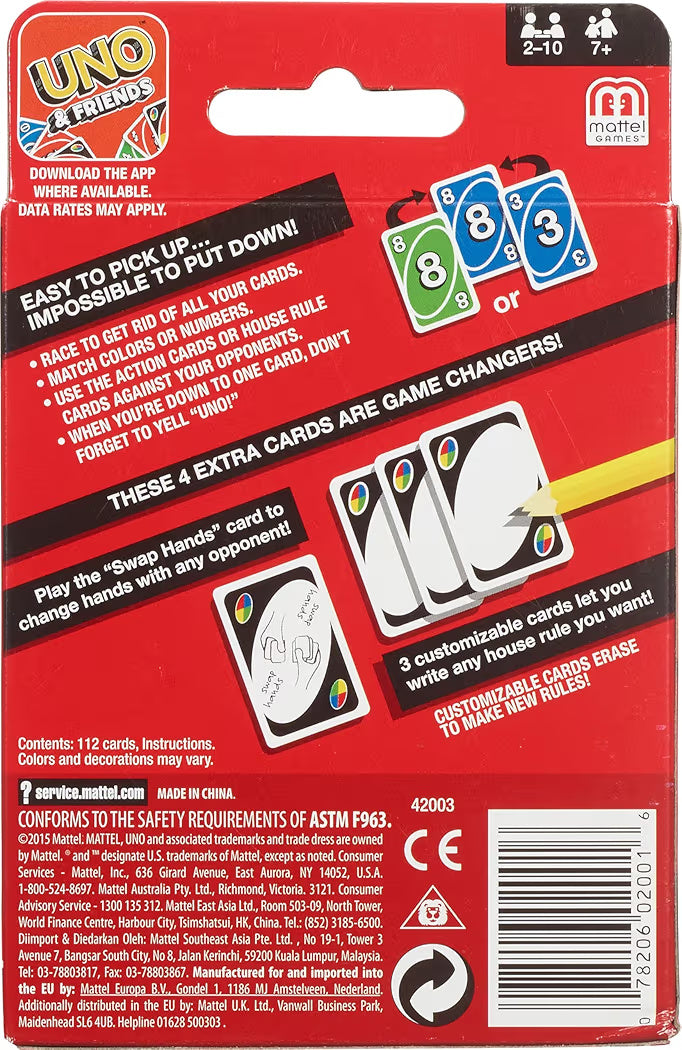 Mattel UNO playing cards for kids